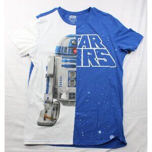 Star Wars R2-D2 Graphic Mens T-Shirt XL Colorblock Blue & White
